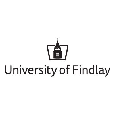 University of Findlay logo with a black steeple icon above the words 