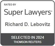 Super Lawyers badge for Richard D. Lebovitz, selected in 2024. Includes the Super Lawyers logo and the Thomson Reuters affiliation.