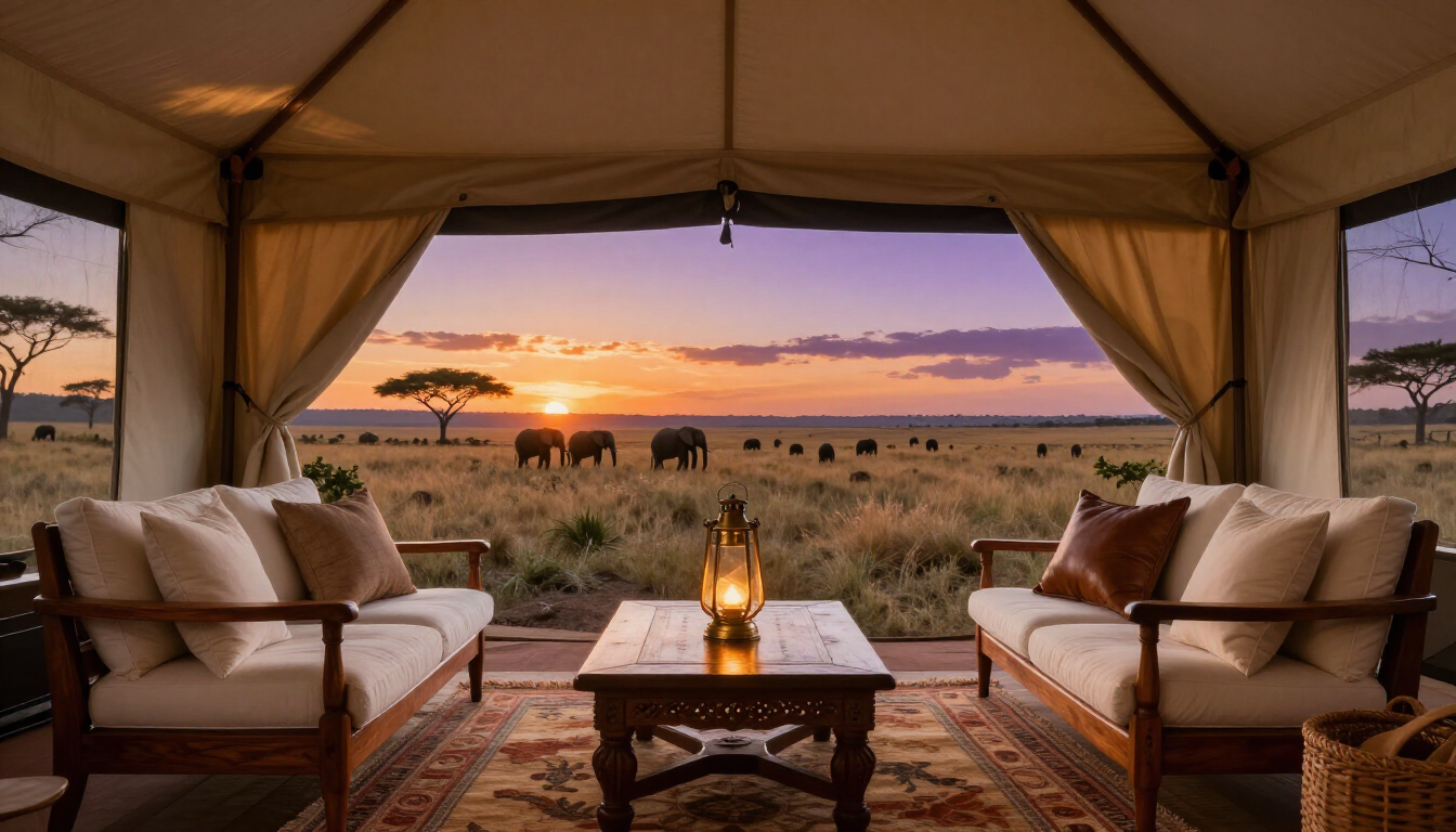 Beautiful safari sunset