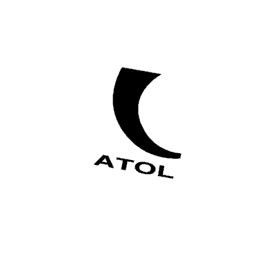Black crescent-shaped logo above the word “ATOL” on a white background