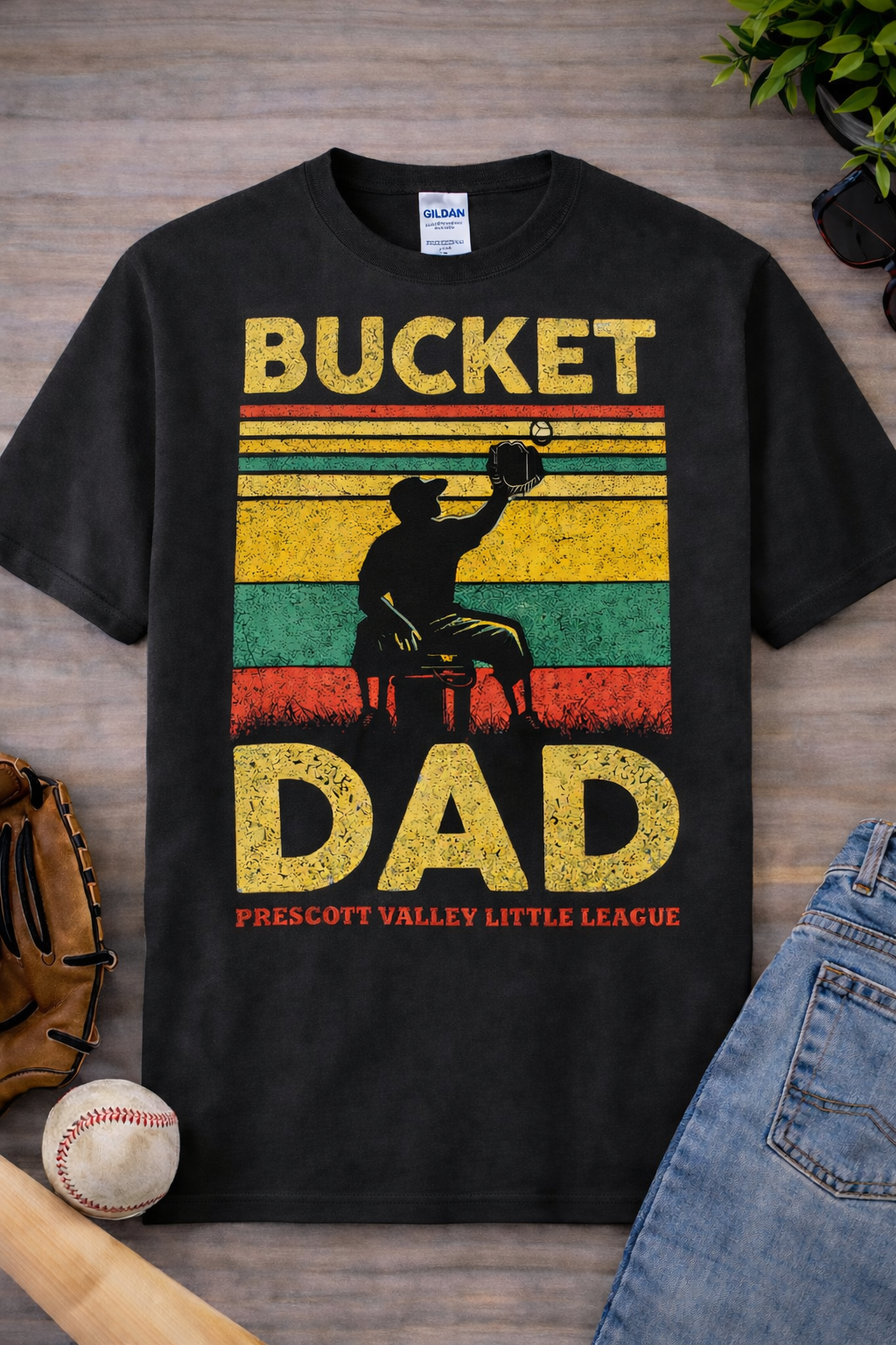 Bucket Dad T-Shirt - black