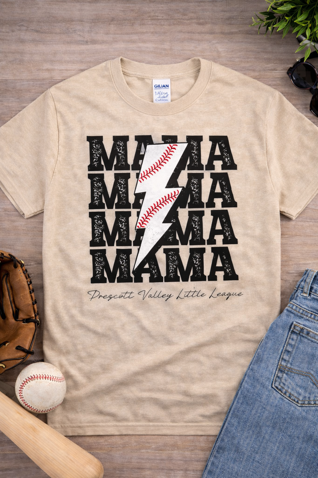 Mama Bolt Sand T-Shirt