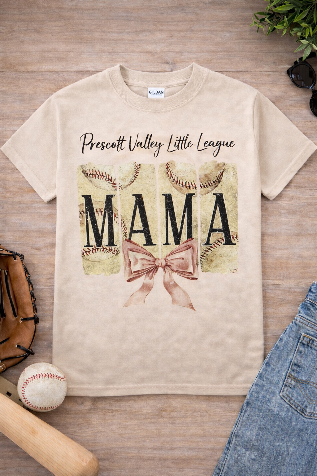 Mama Pink Bow White T-Shirt