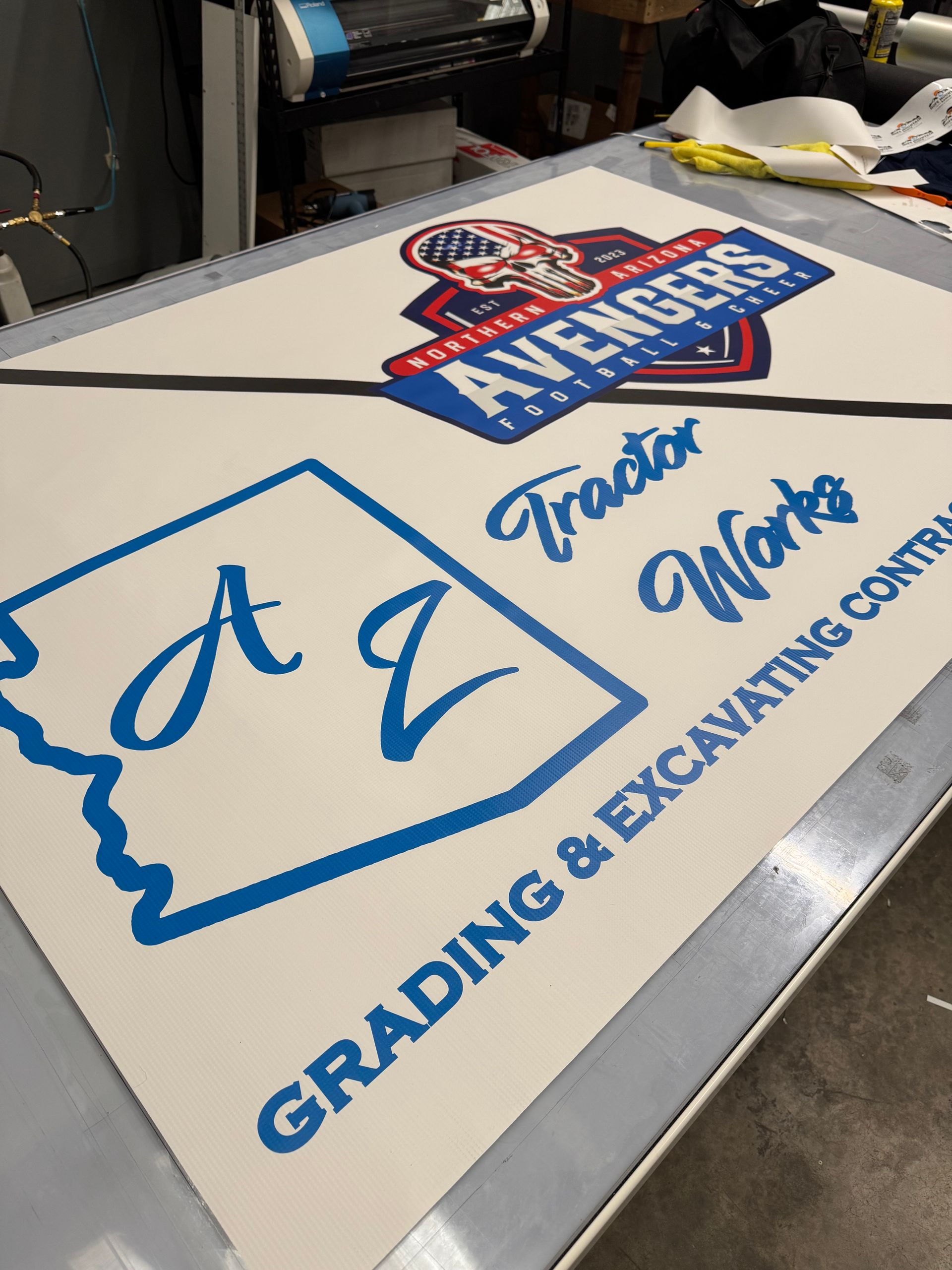 Sign with 