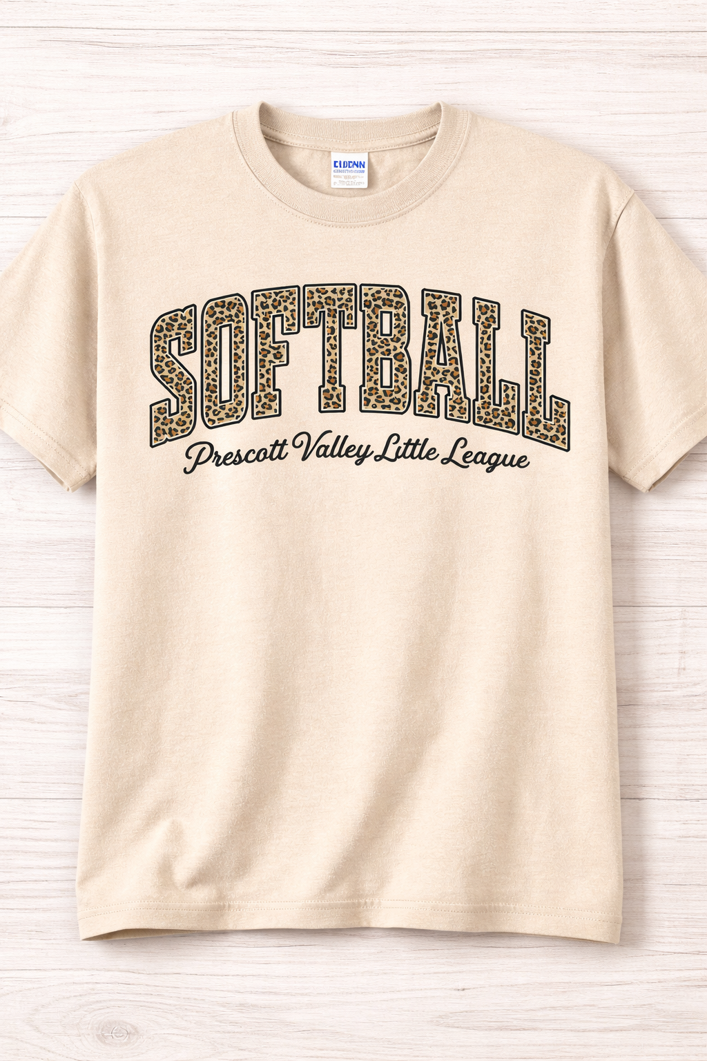Mom Softball Leopard T-Shirt - black
