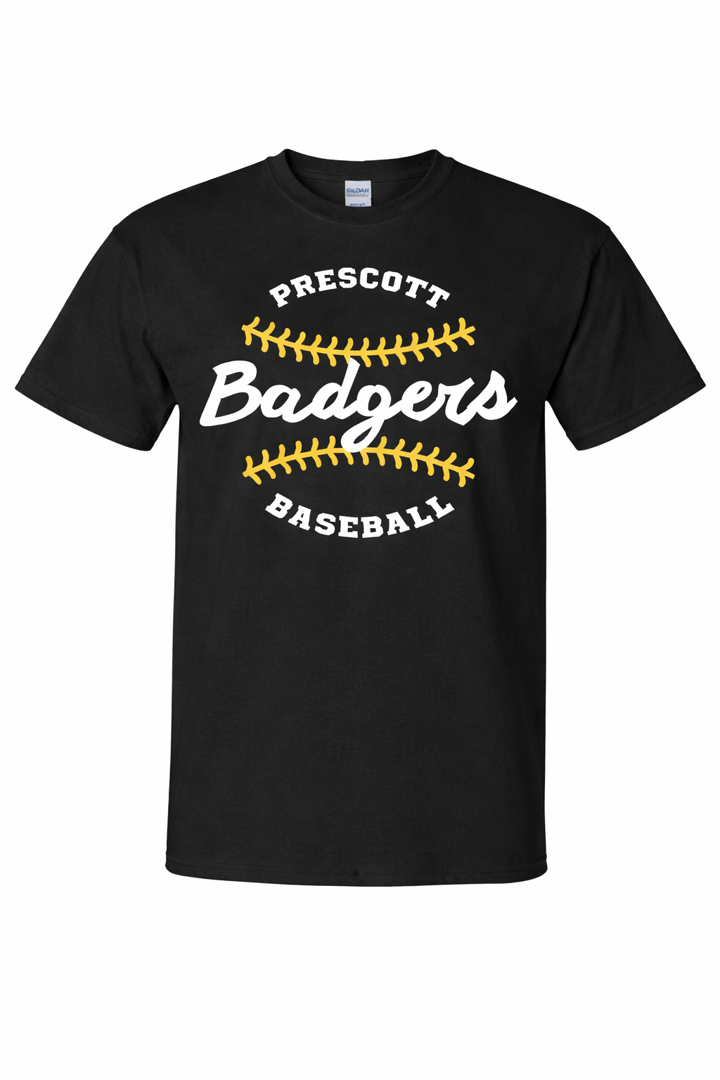 Prescott Badgers Baseball T-Shirt - black