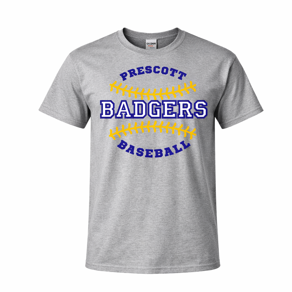 Prescott Badgers Baseball T-Shirt - black