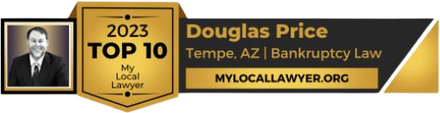 2023 Top 10 locally male lawyer banner for Douglas Price, Tampa personal injury and bankruptcy law, mylocallawyer.org
