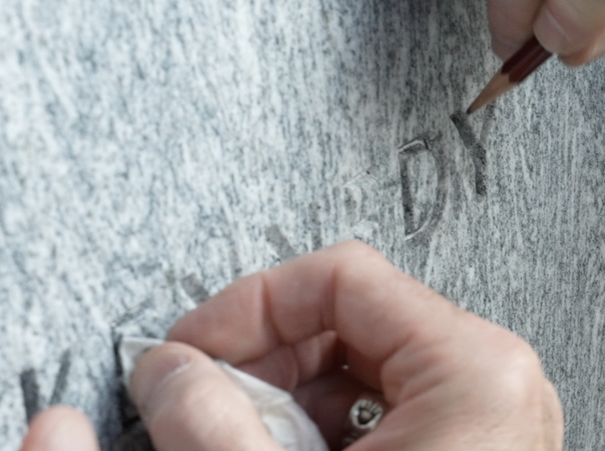 The inscribed word 
