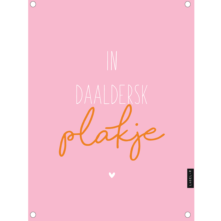 Tuinposter daaldersk plakje roze 60x80