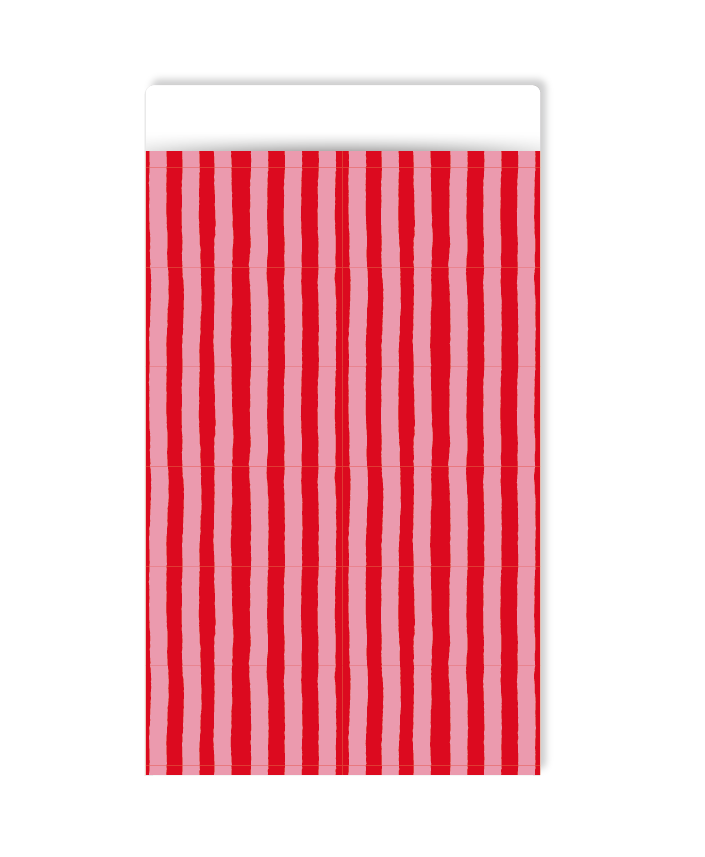 Cadeauzakjes gestreept rood/roze