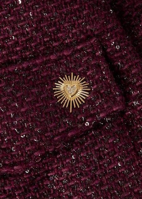 Broche stralend hart goud of zilver