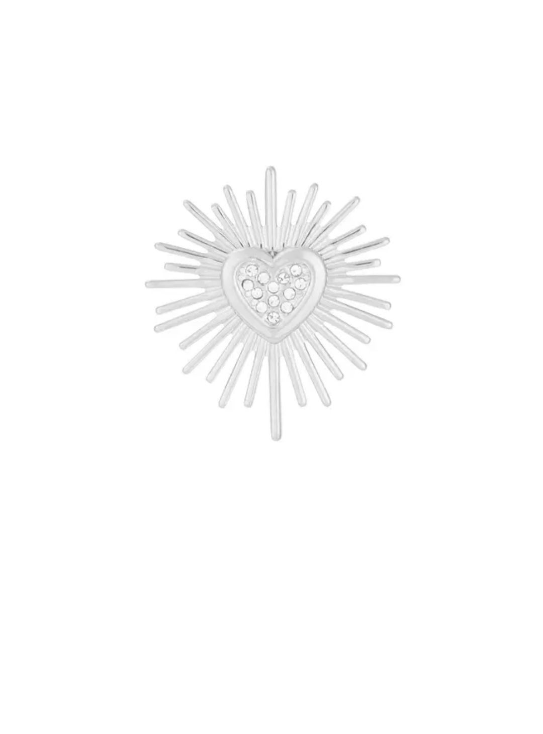 Broche stralend hart goud of zilver