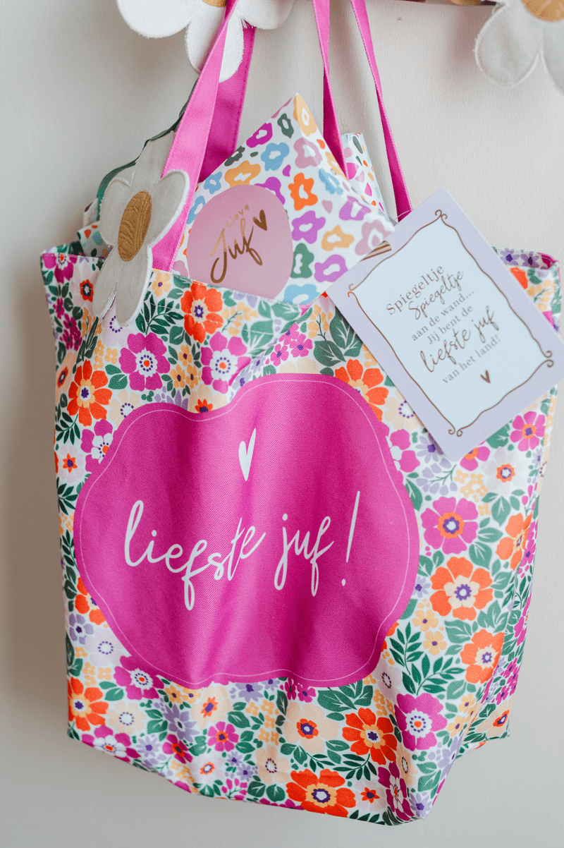 Tas juf bloemen