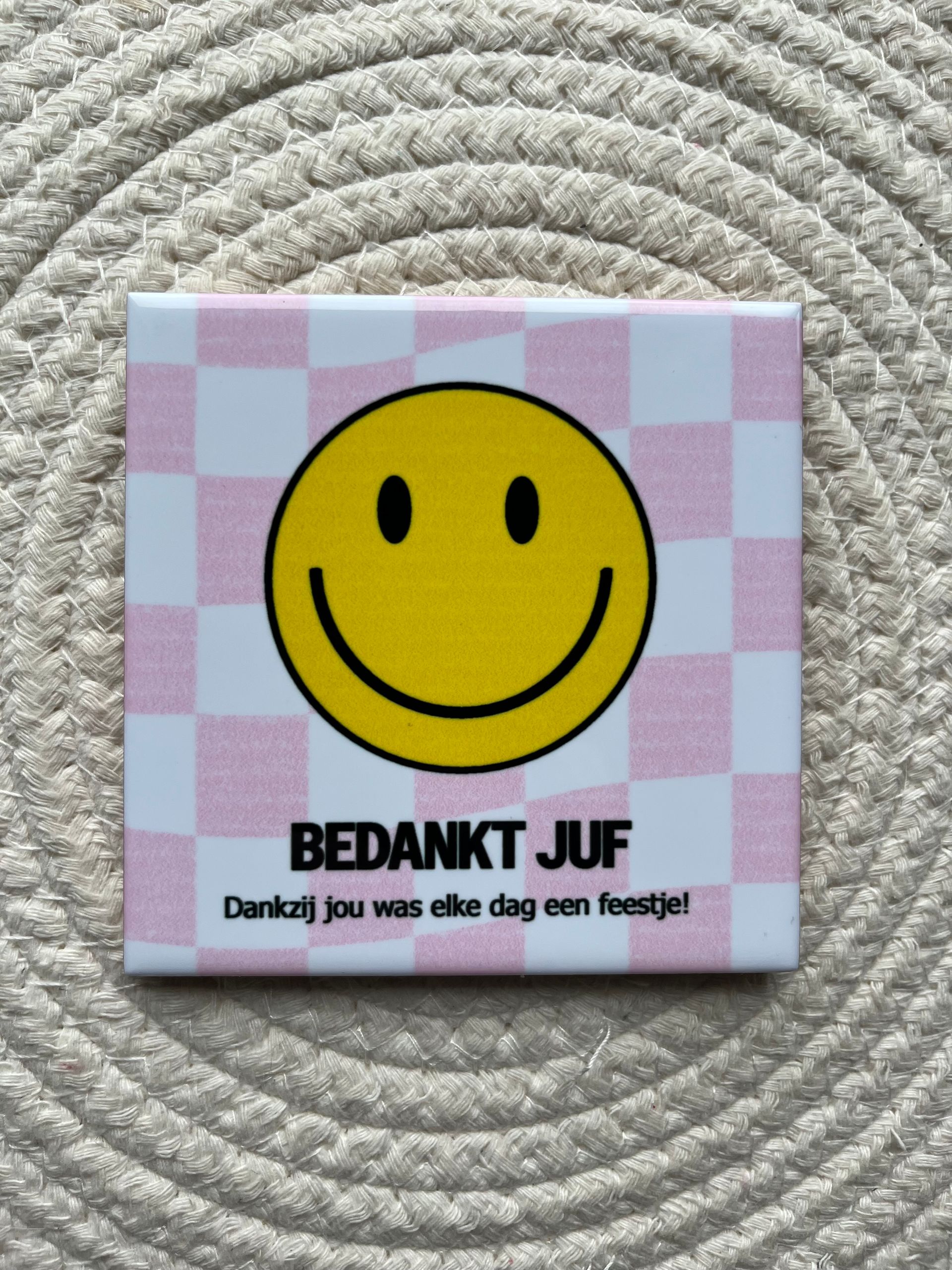 Tegeltje bedankt juf