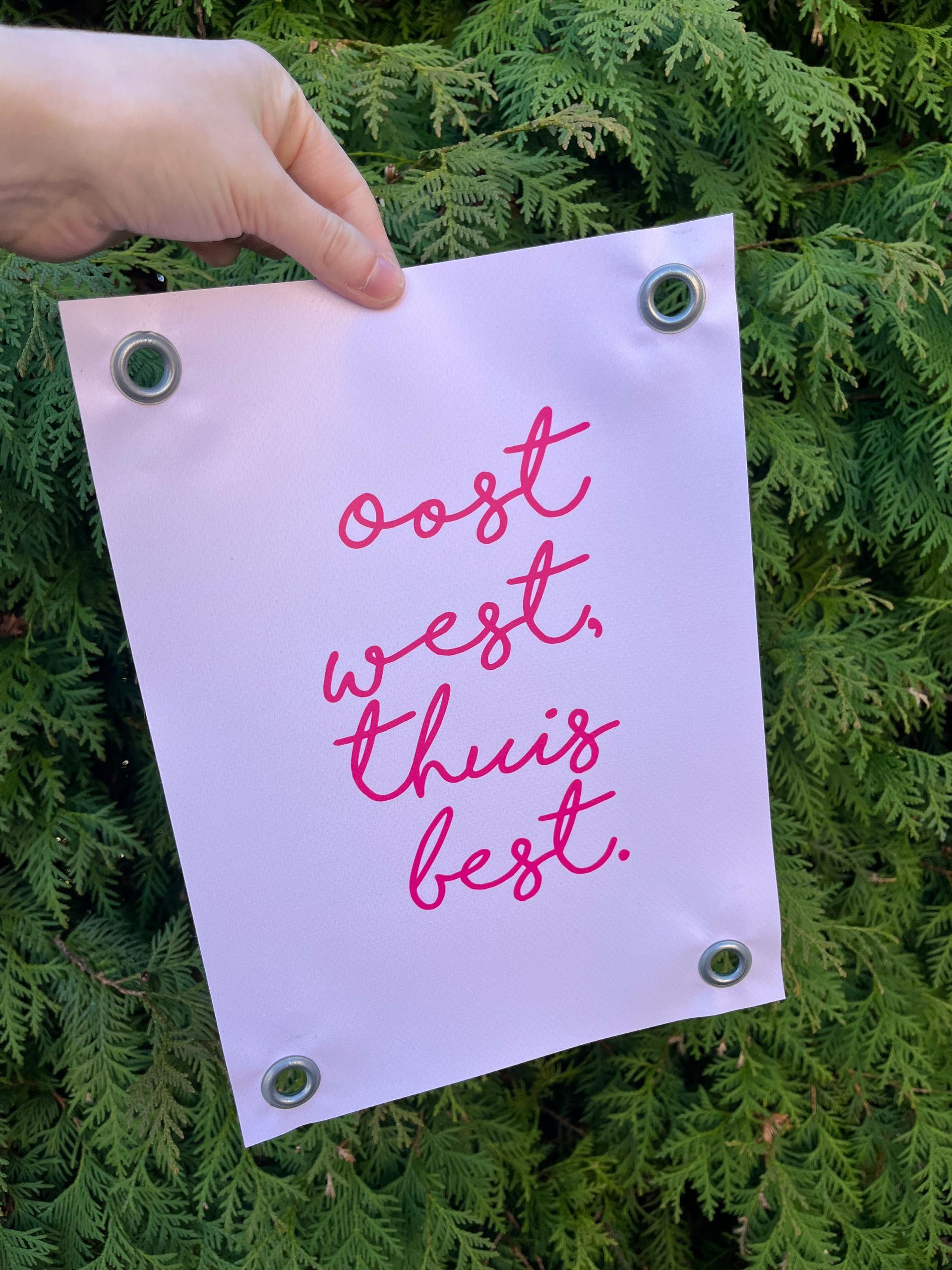 Tuinposter oost west thuis best A4