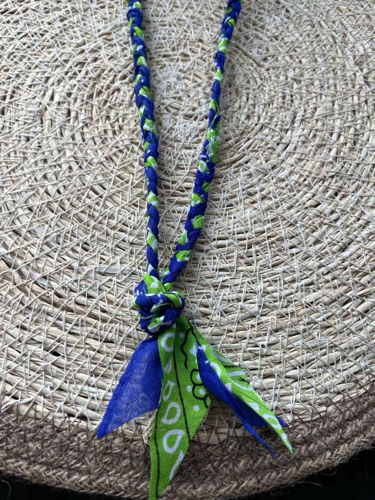 Bandana groen en blauw