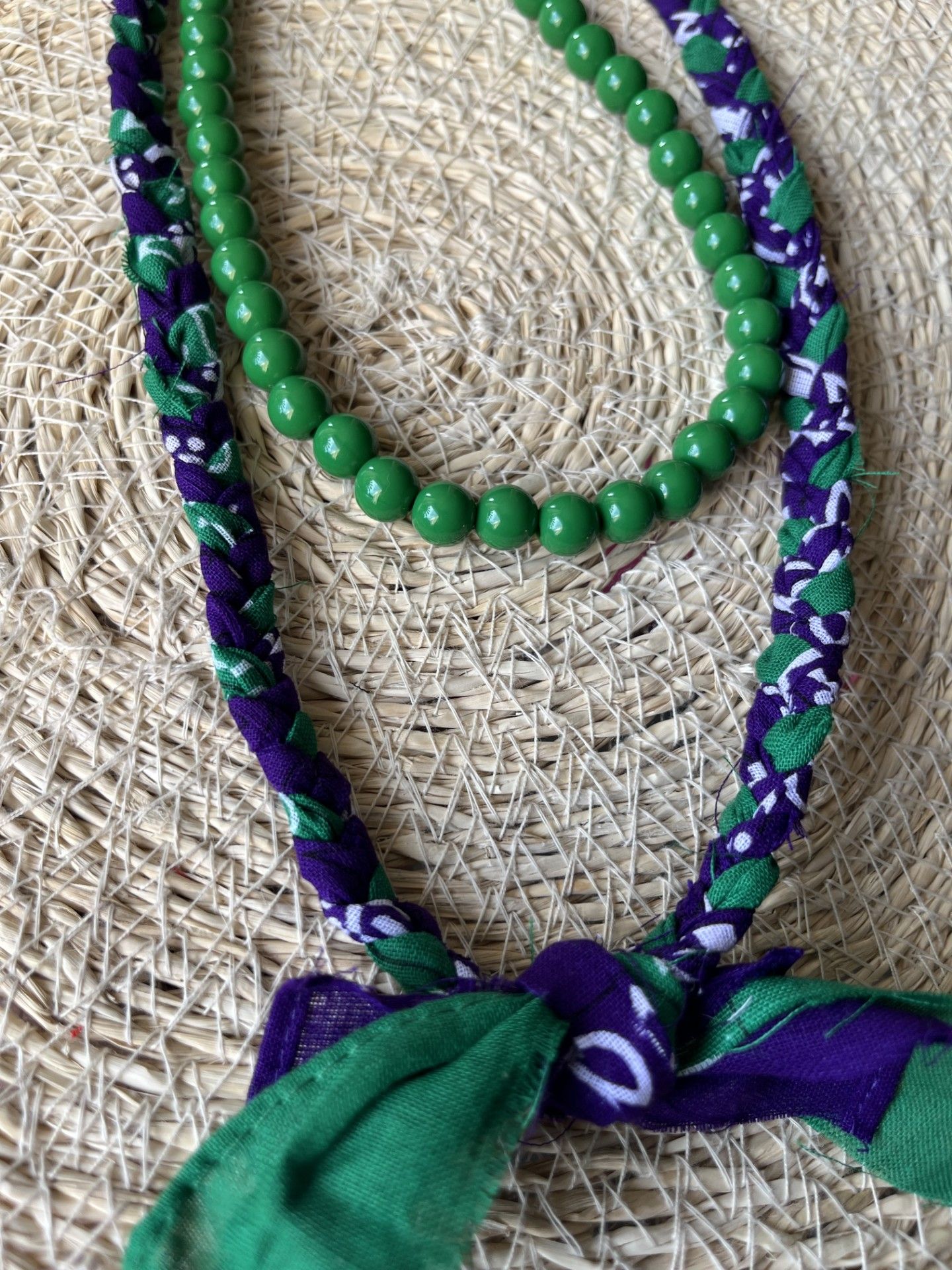 Bandana groen en donkerpaars