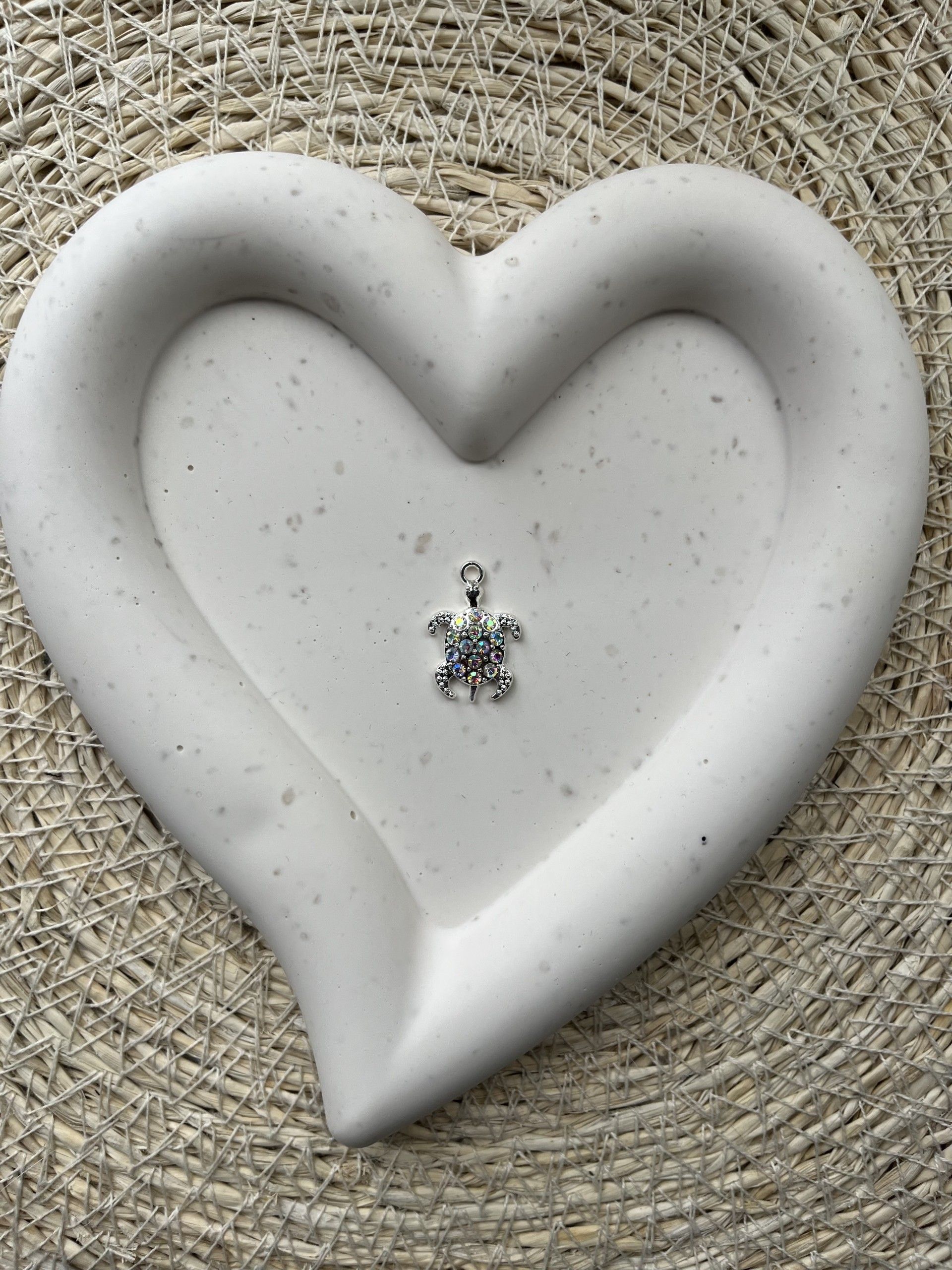 Bedel schildpad diamand zilver