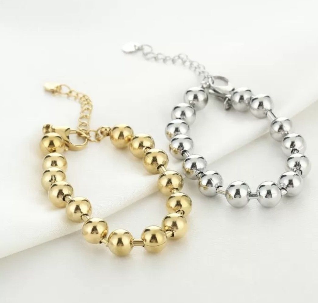 Armband bolletjes goud of zilver