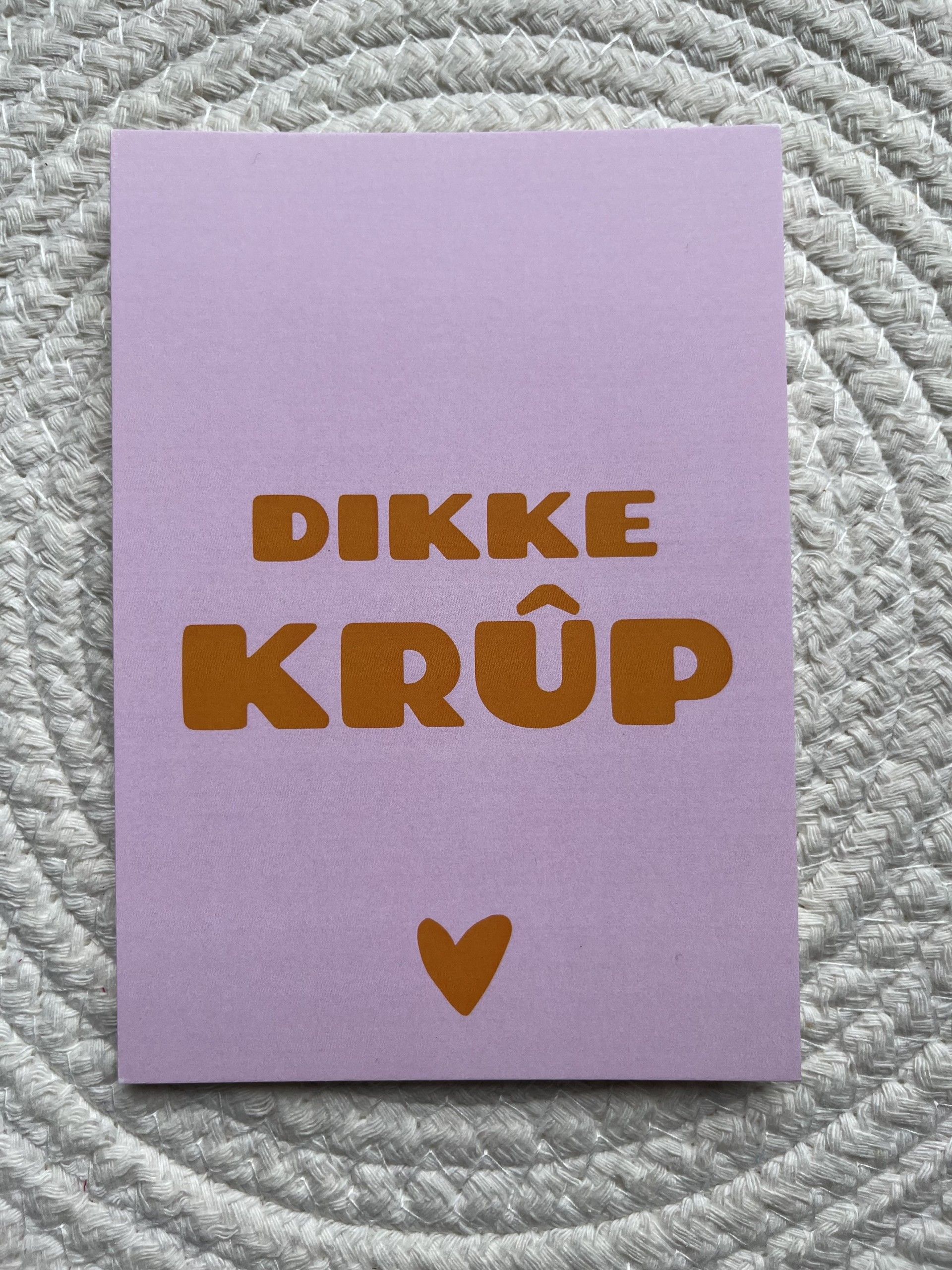 Kaart dikke krup