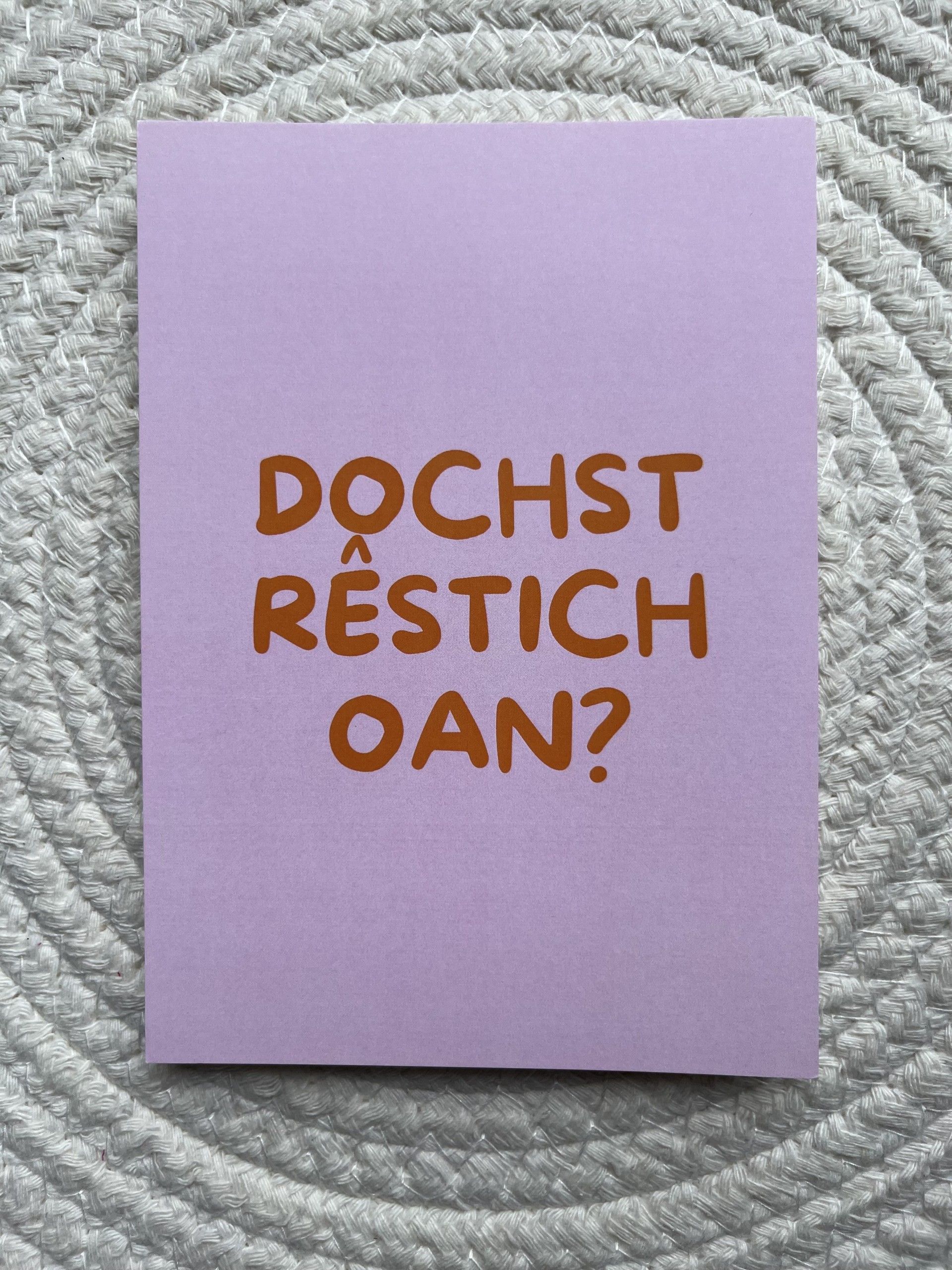 Kaart restich oan
