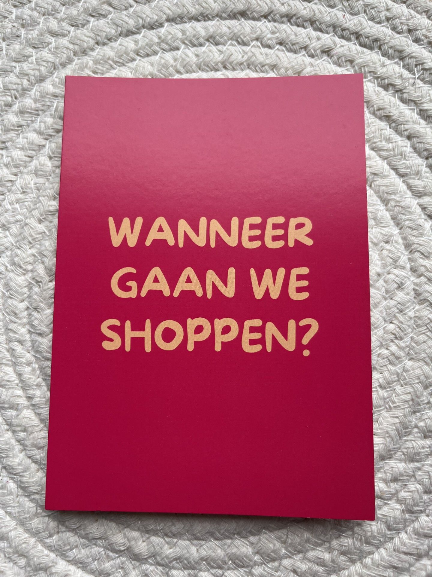 Kaart wanneer shoppen?