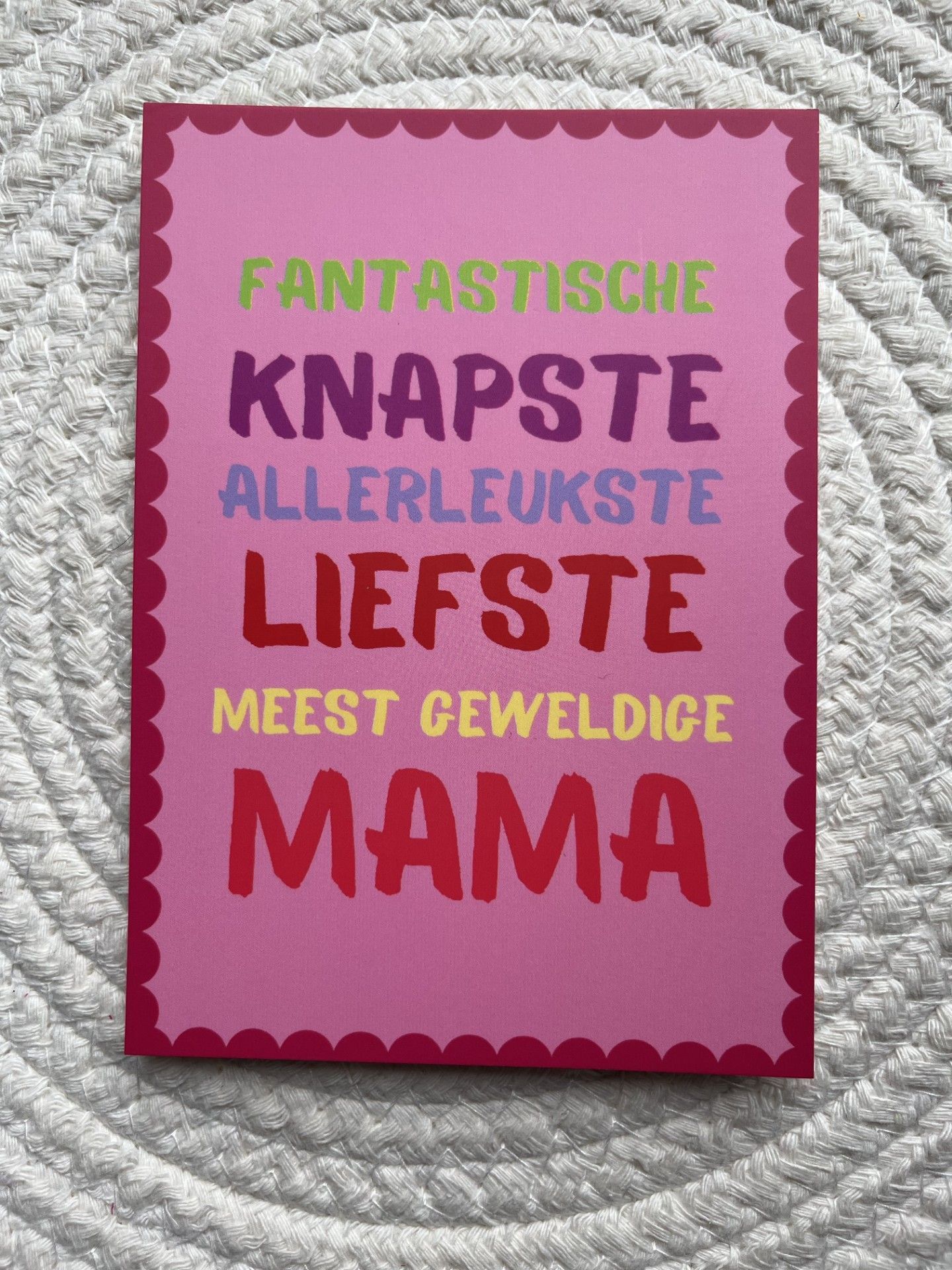 Kaart meest geweldige mama