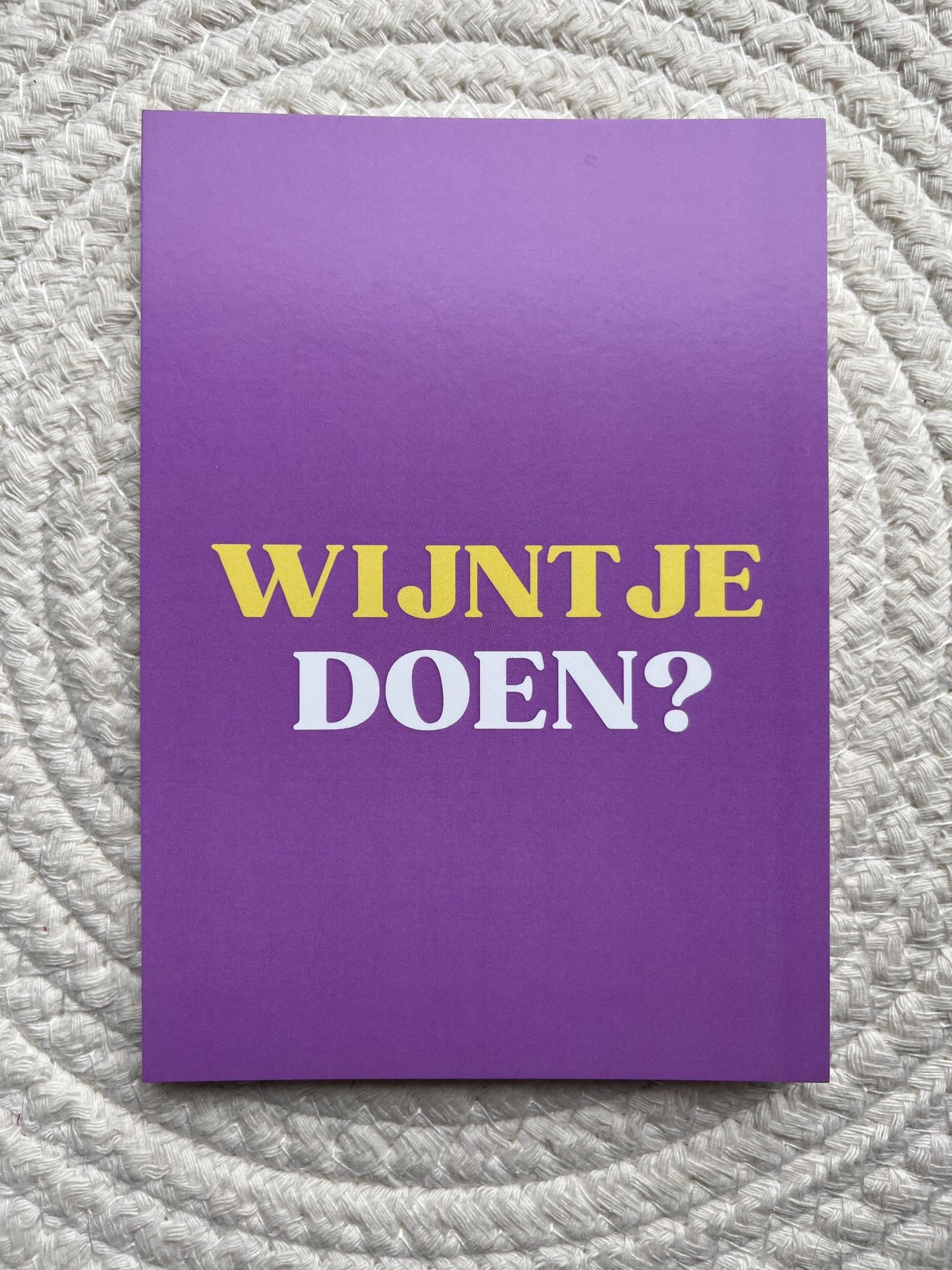 Kaart wijntje doen?