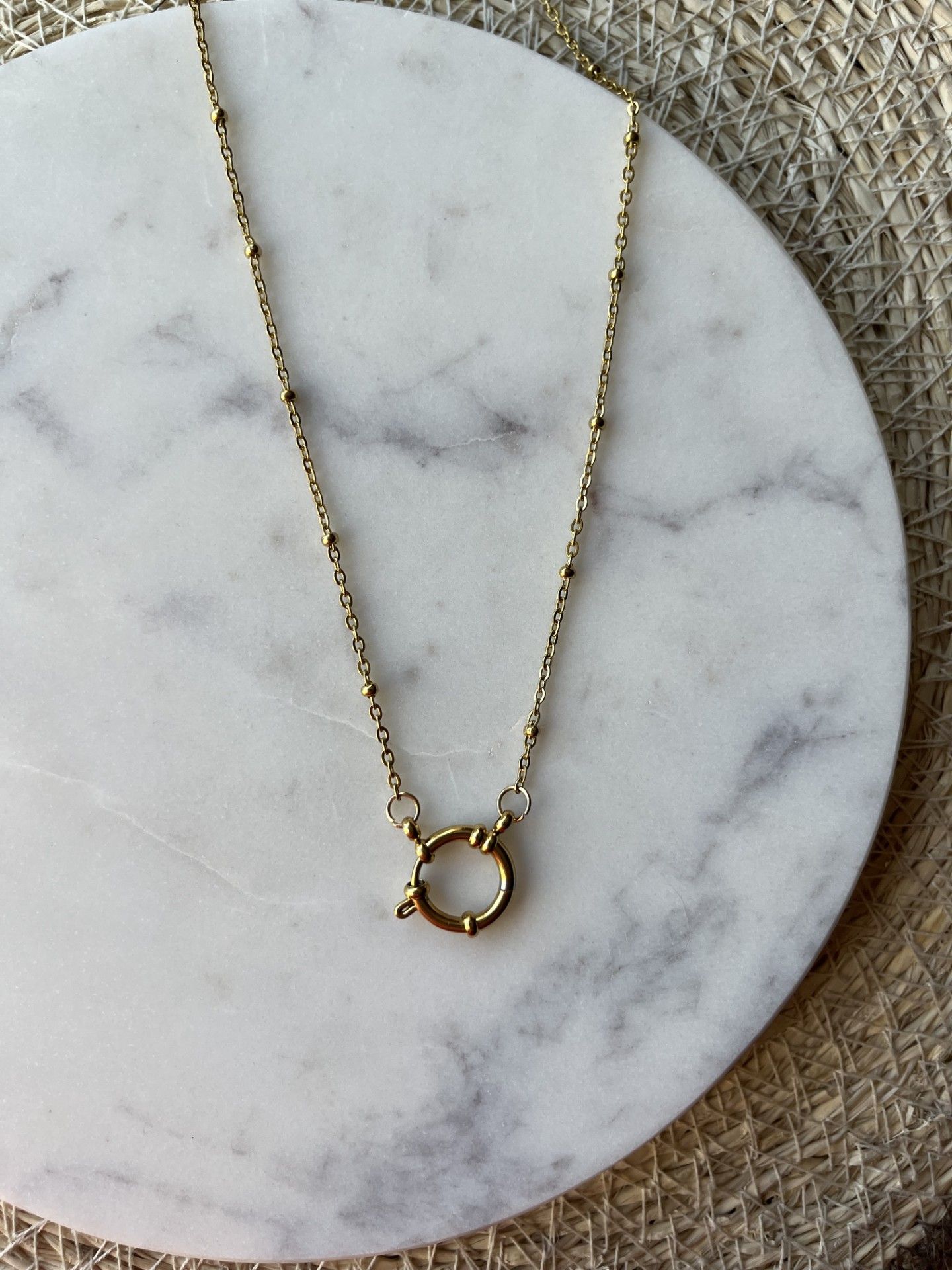 Ketting met boeislot goud of zilver