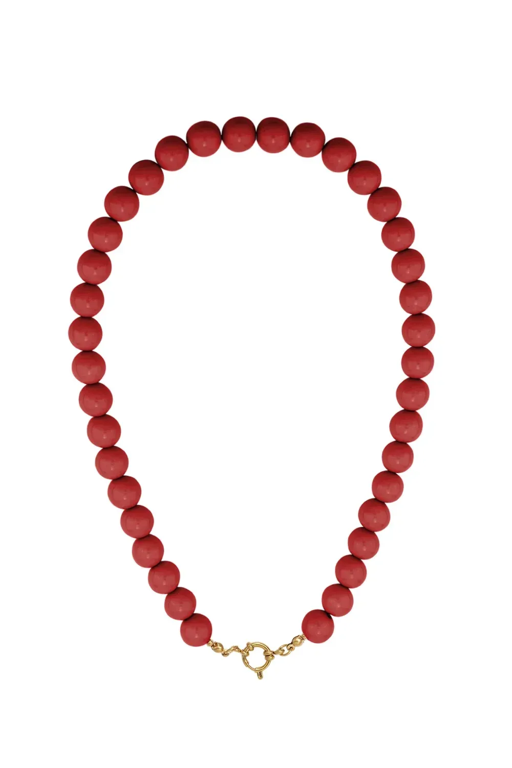 Kralenketting wijnrood 12mm
