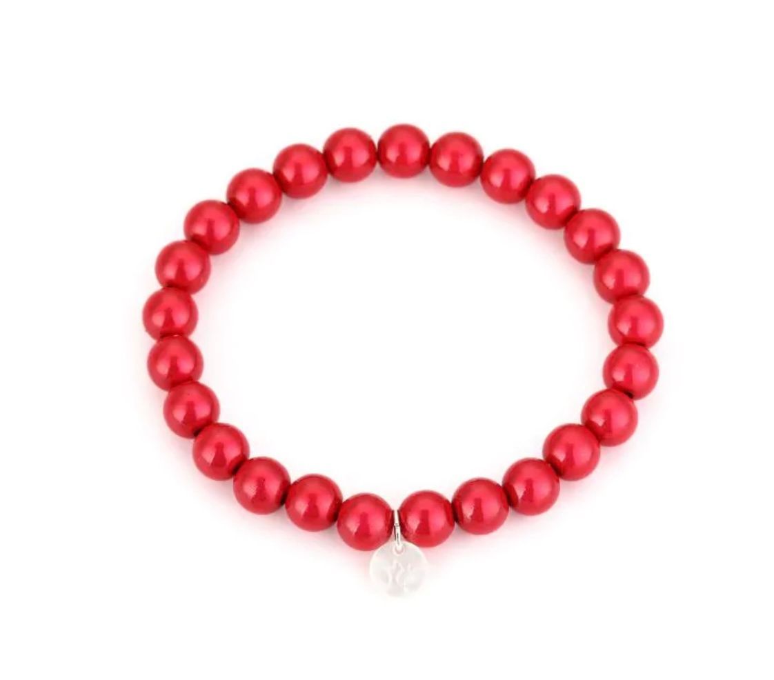 Kralenarmband fuchsia
