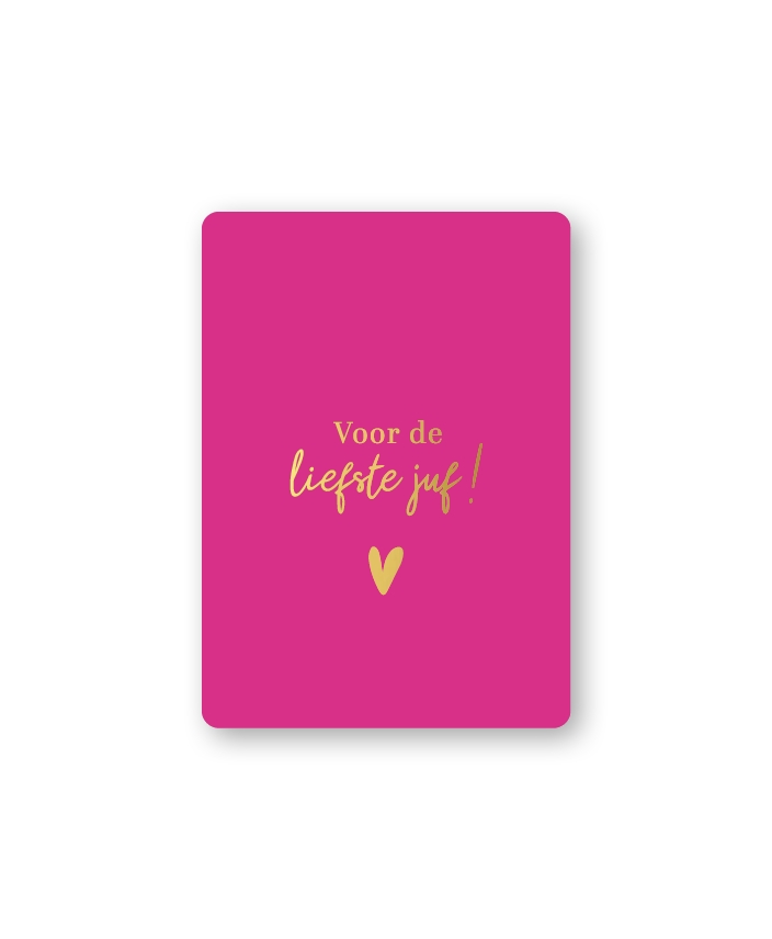 Cadeaukaartje voor de liefste juf