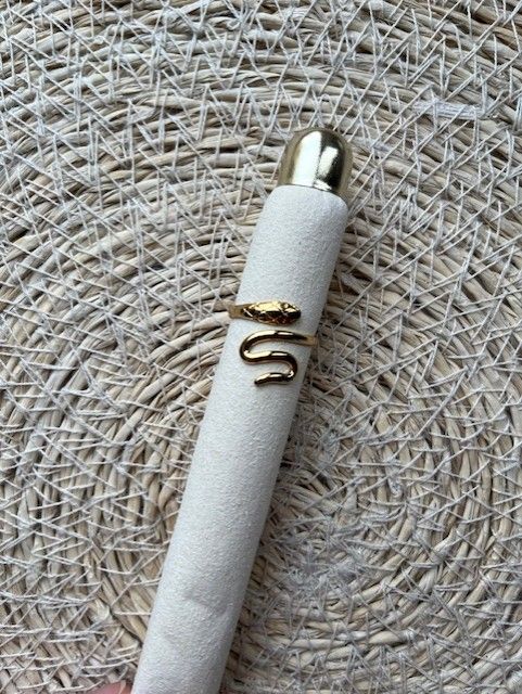 Slangen ring goud