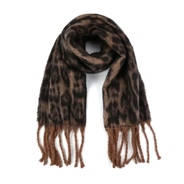 Sjaal camel panter