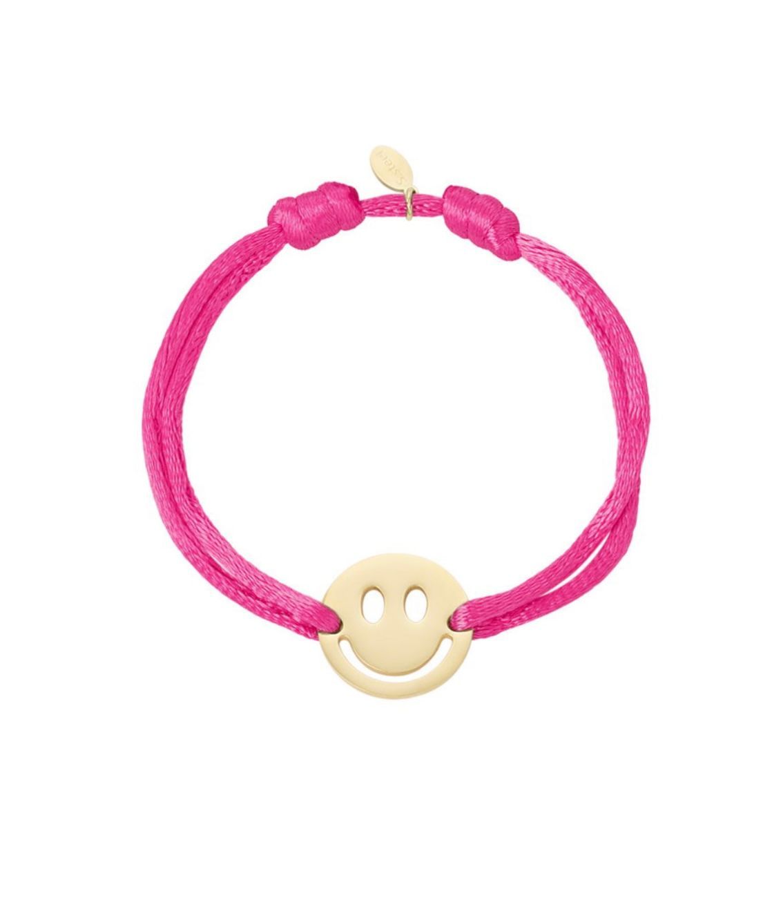Armband smiley fuchsia