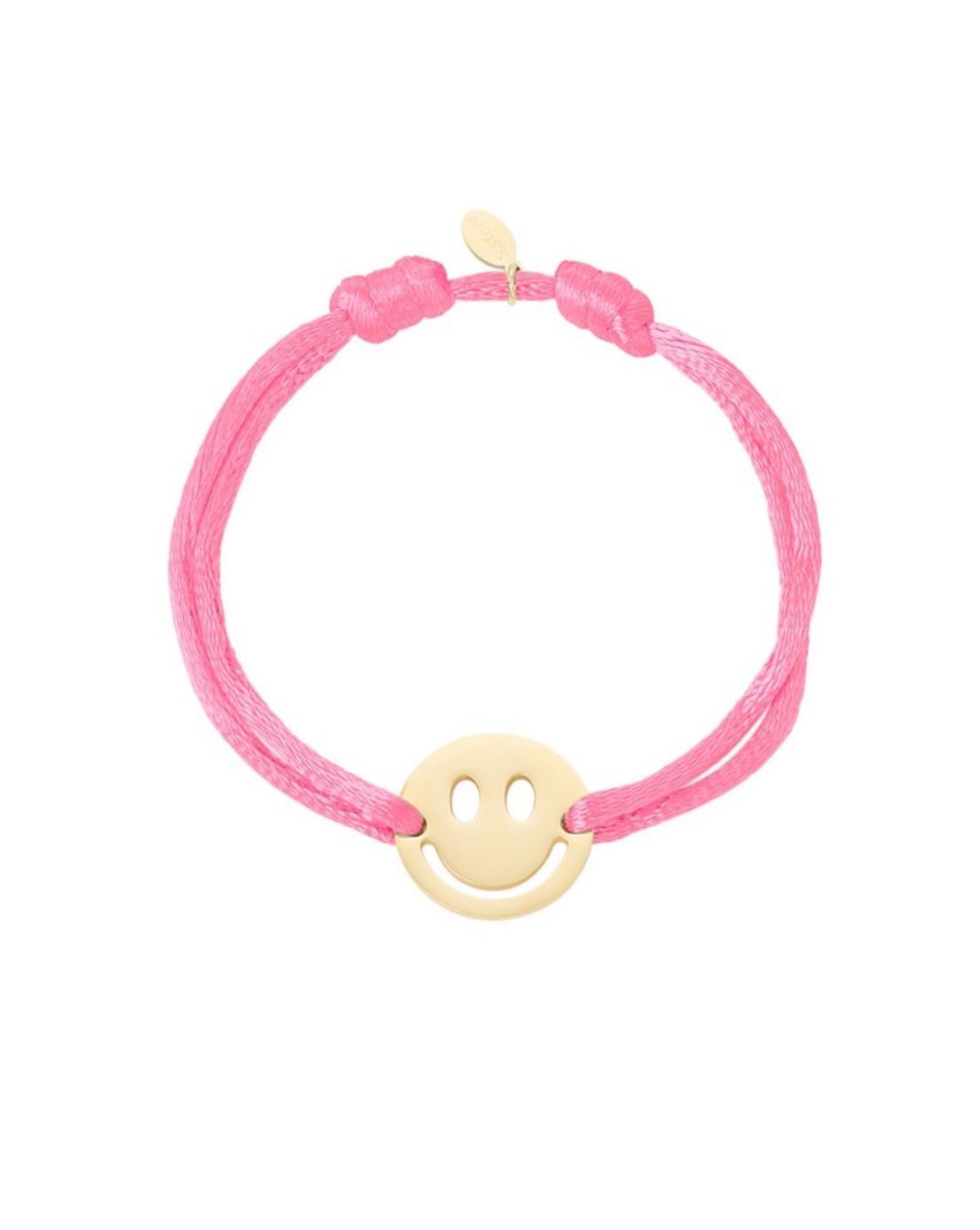 Armband smiley roze