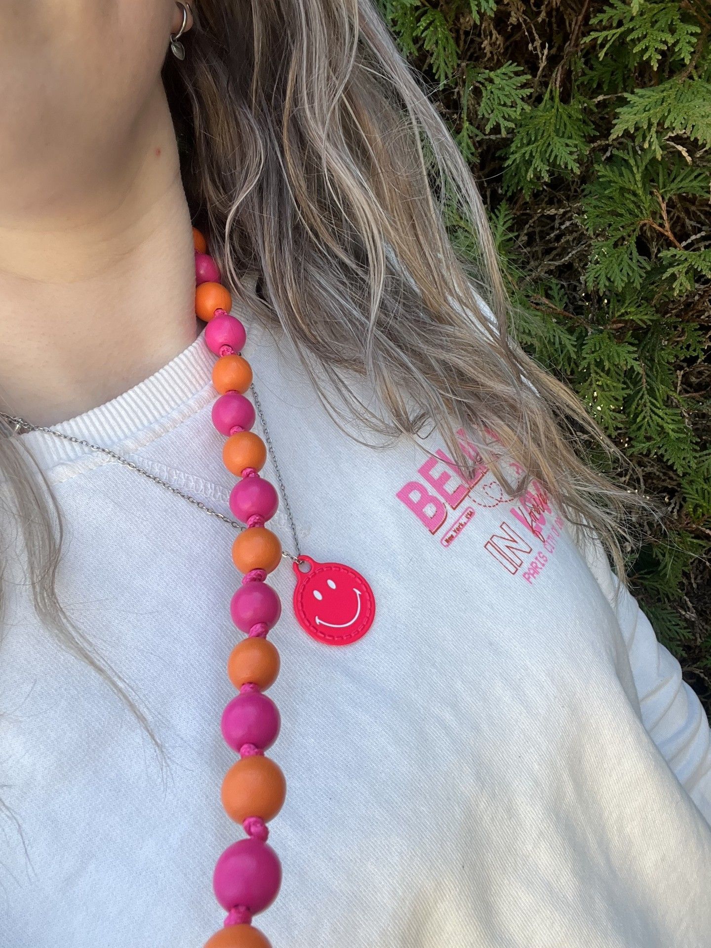 Smiley ketting div kleuren