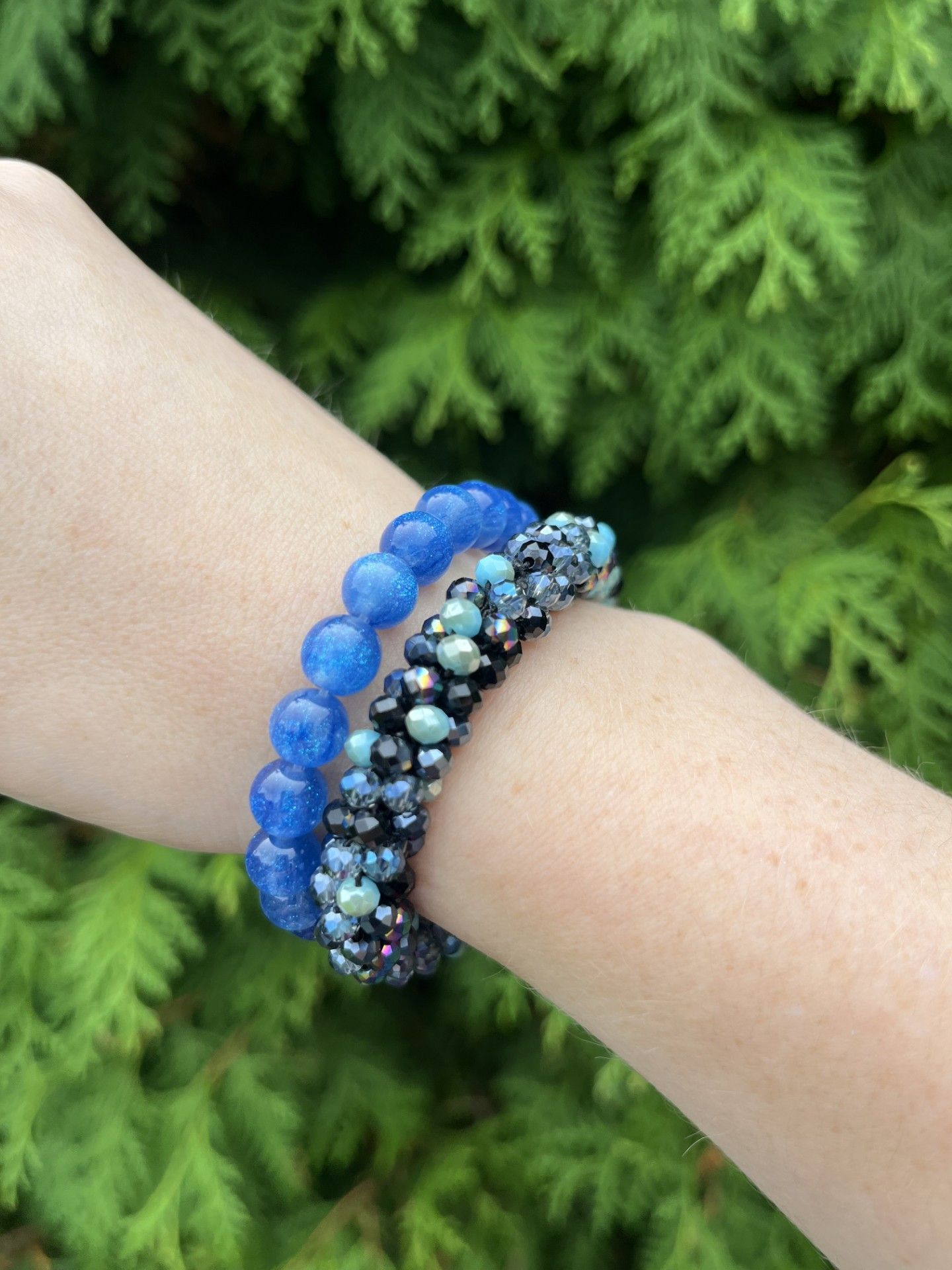 Strass mix blauw