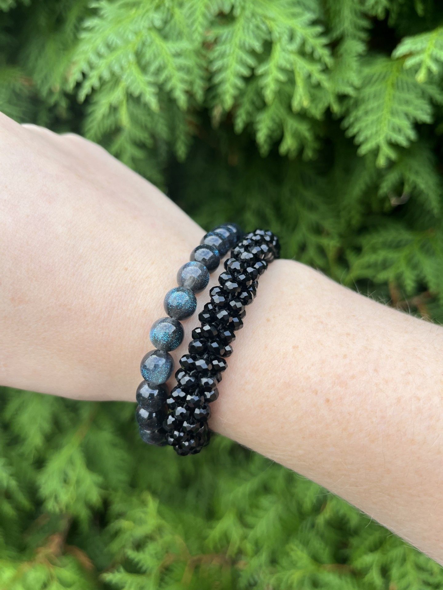 Strass zwart