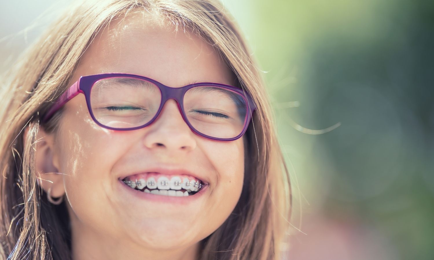 Teenager with braces