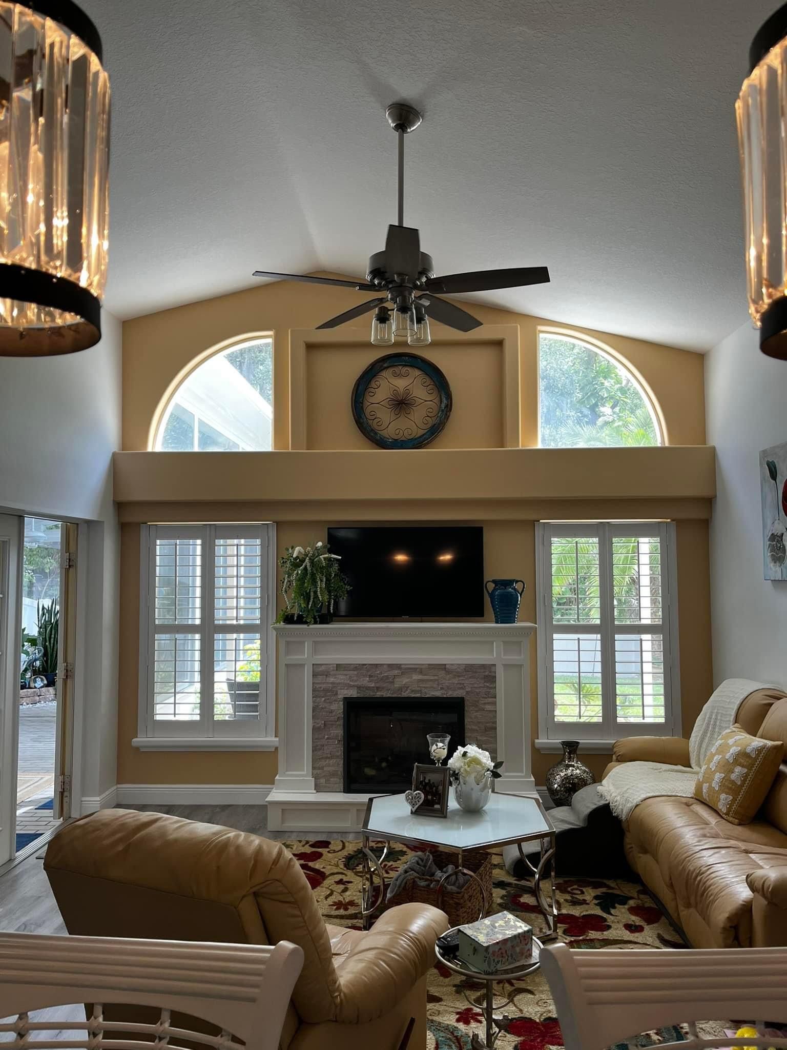 fireplace remodel tampa before