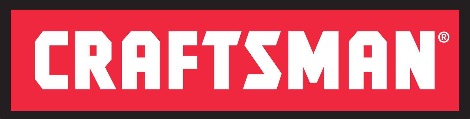 CRAFTSMAN logo in bold white letters on a red background