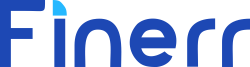 The word finerr is written in blue letters on a white background.
