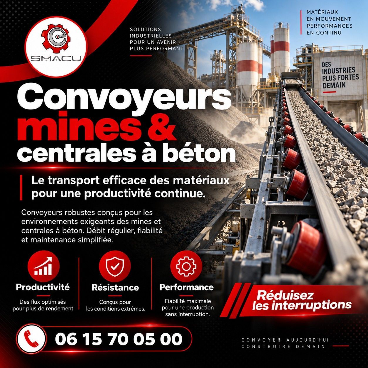 Convoyeurs pour mines et centrales SMACU
