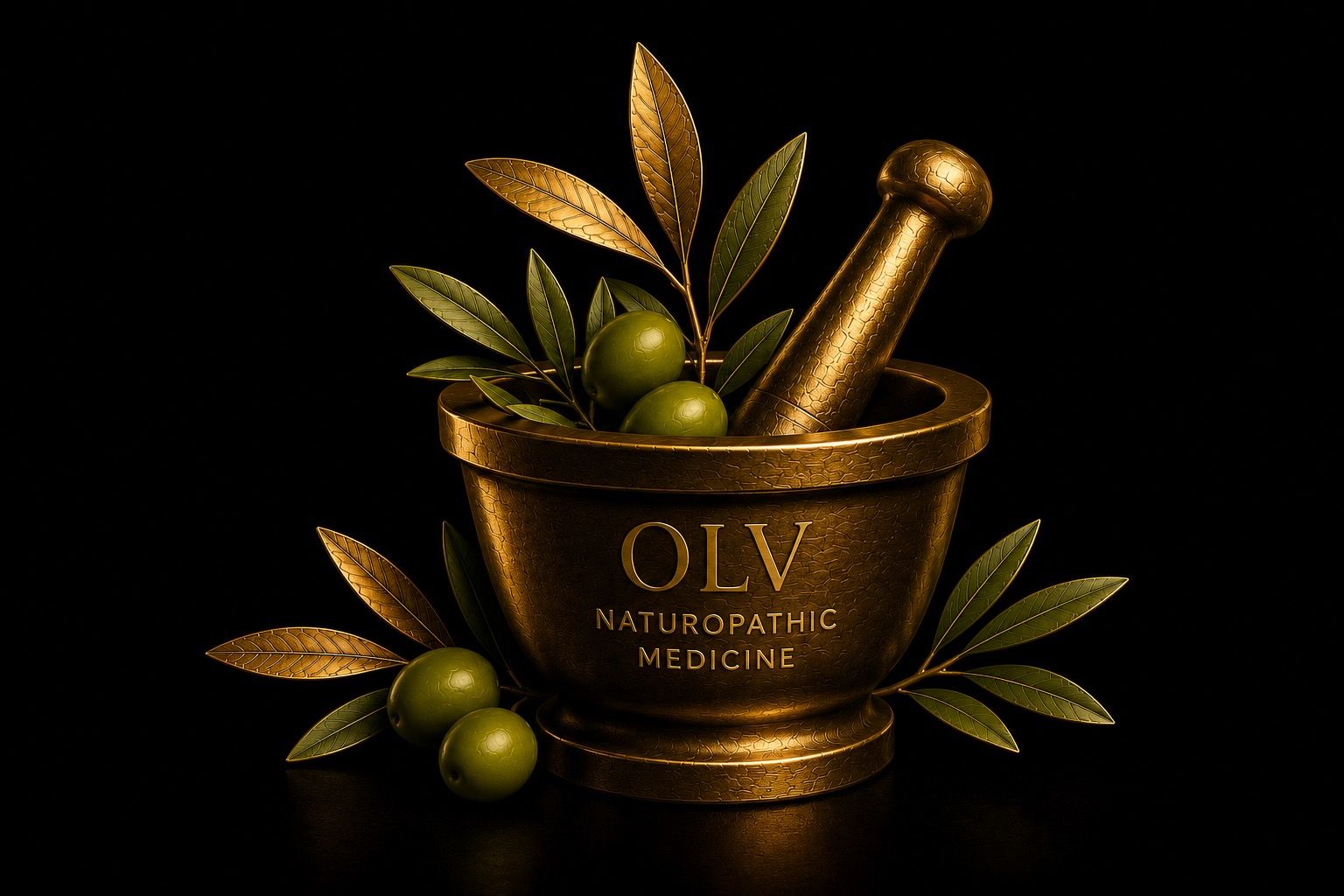 A wooden spoon filled with green powder , pills , and a magnifying glass.