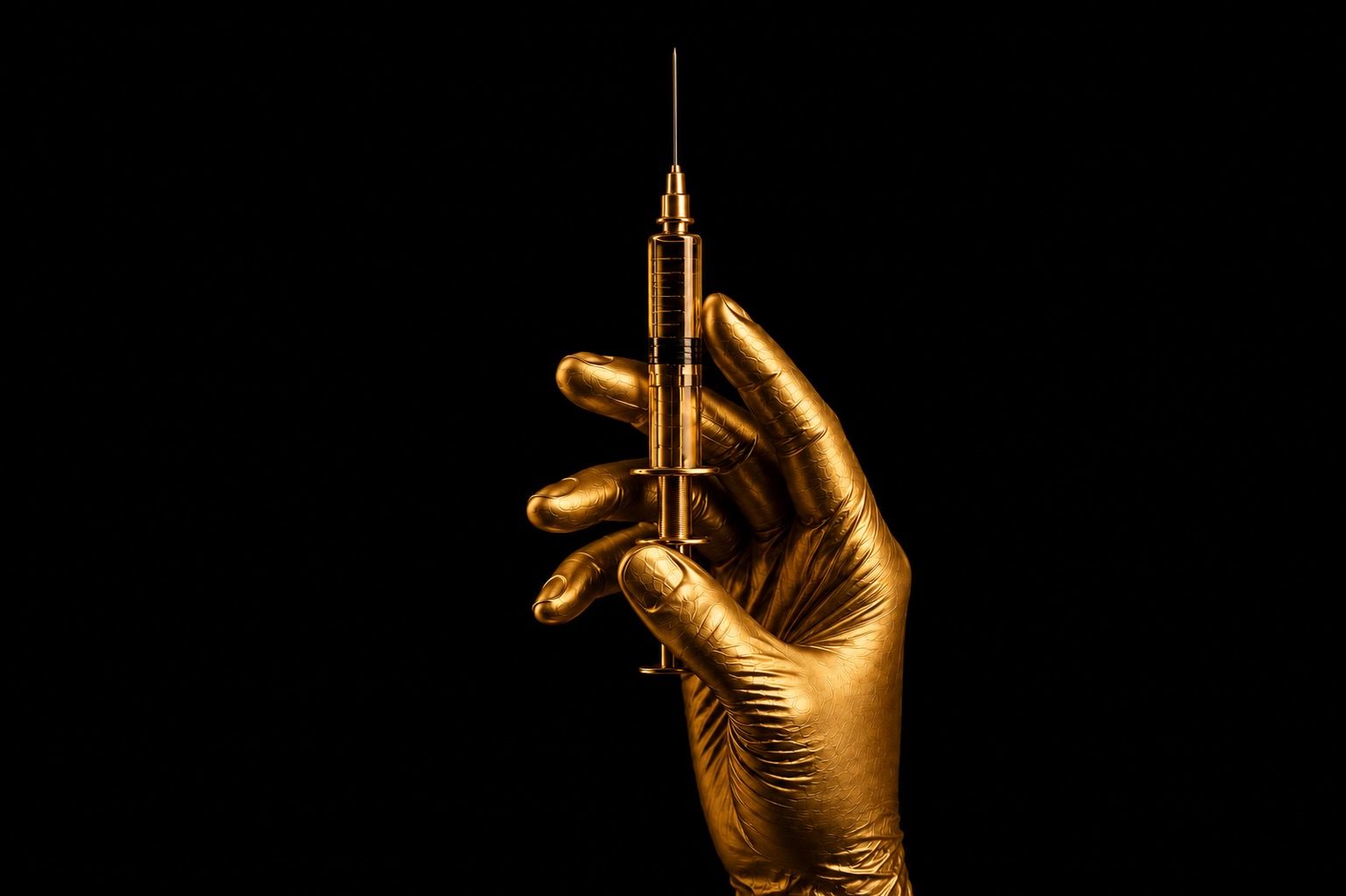 A person is getting a vaccine in their arm.