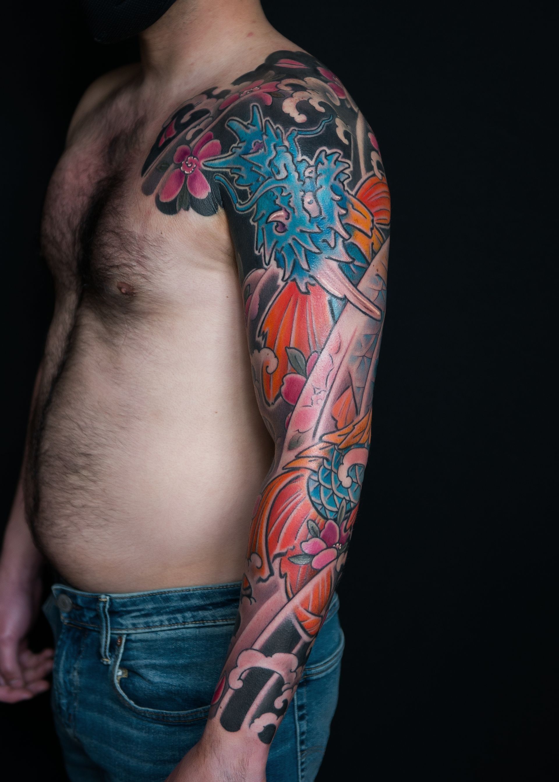 Koi-dragon Tattoo by George Bardadim