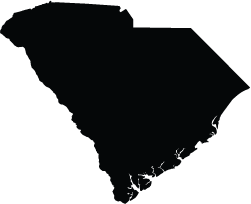 Silhouette of the state of Georgia, showing its boundaries.