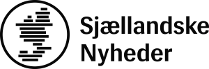 Logo for Sjællandske Nyheder, en dansk nyhedspublikation, med en grafik af Sjælland inden for en cirkel.